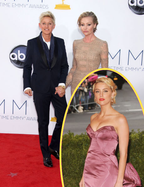Amber Heard Makes Her Move On Ellen DeGeneres: Portia Rossi In A Jealous Rage! 