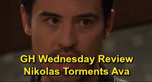 General Hospital Spoilers: Wednesday, December 4 Review - Nikolas Torments Ava - Jax Learns Hayden’s Gone - Nina Involved In Codicil Search
