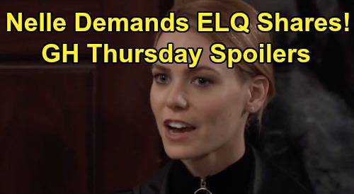 General Hospital Spoilers: Thursday, January 16 – Nelle Demands ELQ Stock – Lulu Rages at Nik – Jason's Huge Favor