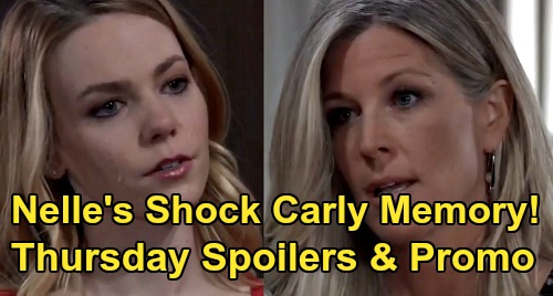 General Hospital Spoilers: Thursday, April 9 – Nelle’s Shocking Carly Memory – Half-Heart Pendant Necklace – Nina Battles Doubts