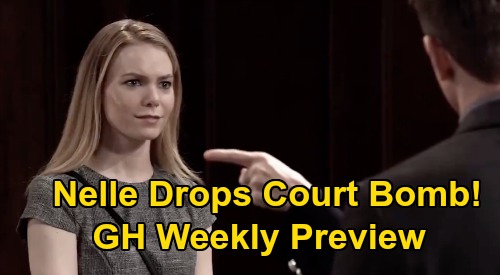 General Hospital Spoilers: Week of March 2 Preview - Nelle Drops Bomb on Michael & Carly In Court - Julian Roughs Up Linc - Cameron Traumatized