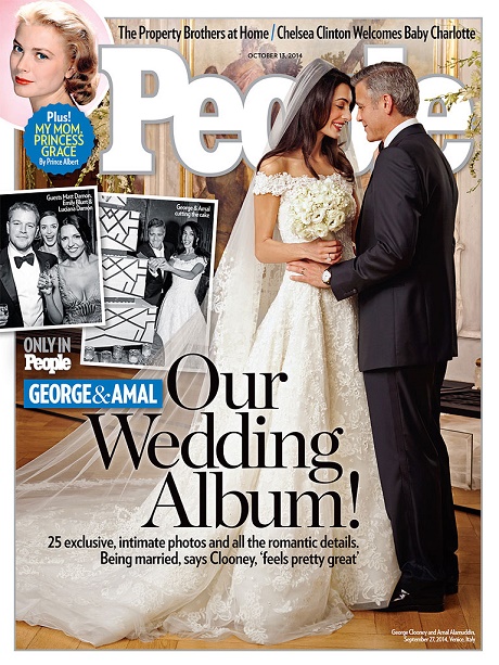 George Clooney, Amal Alamuddin Wedding Photos Cover People Magazine - All The Intimate Details, Plus Amal's Gorgeous Gown! (PHOTOS)
