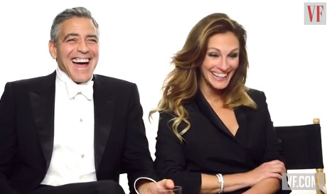 George Clooney And Julia Roberts Take A Jab At Gwyneth Paltrow At Vanity Fair's 2014 Hollywood Cover Shoot! (VIDEO)