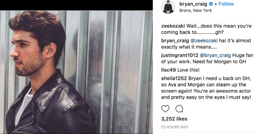 General Hospital Spoilers: Morgan NOT Returning To GH - The Truth About Bryan Craig's Social Media Shocker