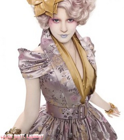 First Look at Elizabeth Banks' Effie Trinket Costume for Hunger Games (Photo)