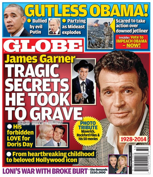 GLOBE: James Garner - Tragic Secrets Revealed - Forbidden Love! (PHOTO)