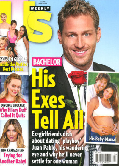 The Bachelor Juan Pablo Deems the 'Exes Tell All' Us Weekly Cover Ridiculous, Mocks it via Twitter alongside Baby Mama Carla Rodriguez! (PHOTO)
