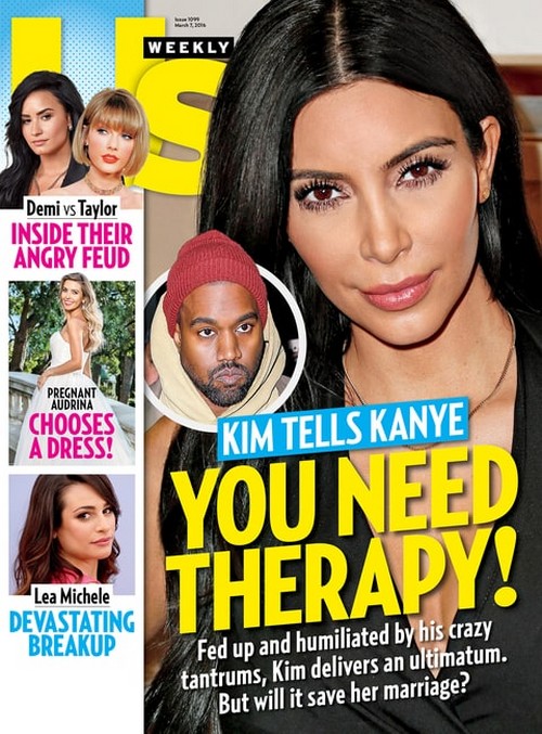 Kim Kardashian Gives Kanye West Therapy Ultimatum, Get Help or Marriage Over