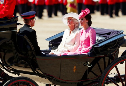 Kate Middleton Looks Annoyed: Forced to Sit Next to Camilla Parker-Bowles At Trooping the Color