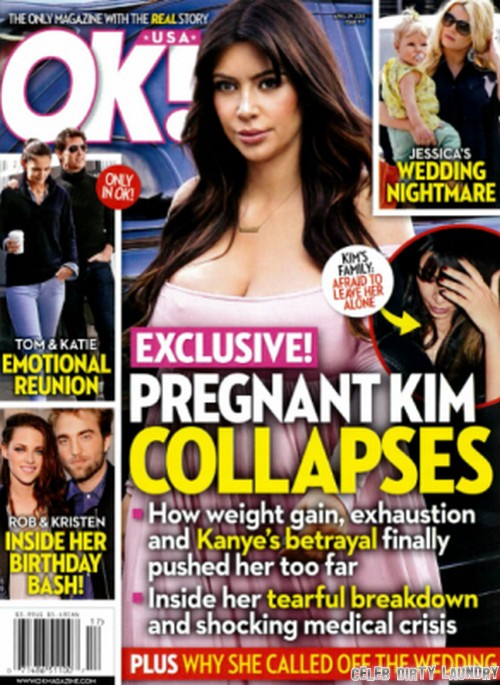 Pregnant Kim Kardashian Collapses! (Photo)