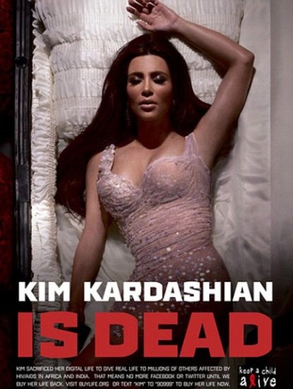 Kim Kardashian Is Dead In A Coffin For Charity