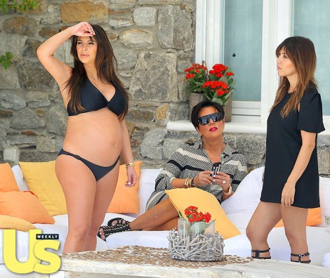 Kris Jenner Forced Kim Kardashian's Pregnant Bikini Pics To Entice Weight Watchers 0515