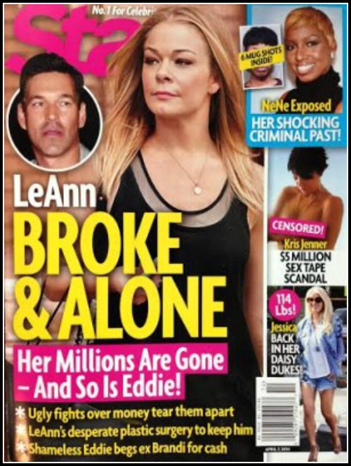 LeAnn Rimes Broke and Abandoned as Eddie Cibrian Flees Marriage (PHOTO)