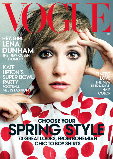Lena Dunham Covers Vogue Magazine's February Issue