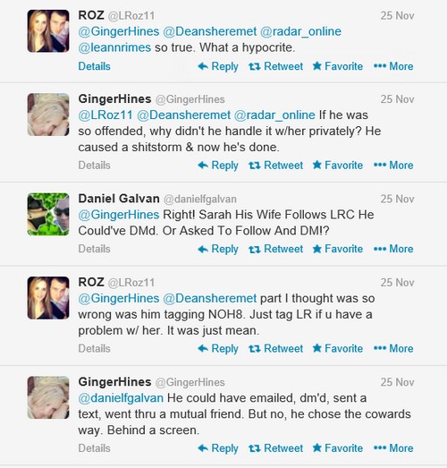 LeAnn Rimes Perpetuates Bullying and Hate Against Dean Sheremet on Twitter