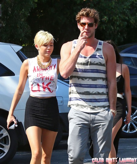 Desperate Miley Cyrus Sideboob and PDA With Liam Hemsworth In Post-Twitter Reconciliation