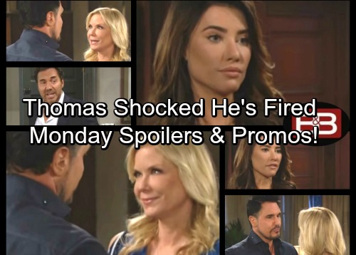 The Bold and the Beautiful Spoilers: Thomas Shocked Over Firing – Steffy Blasts Sally the Thief – Bill Refuses to Give Up