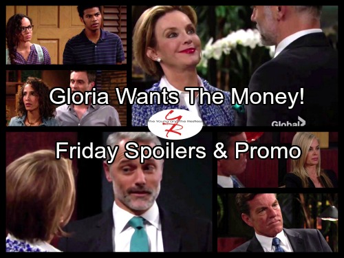 The Young and the Restless Spoilers: Friday, June 30 Updates - Gloria After Graham's Money – Victor Grills Tessa