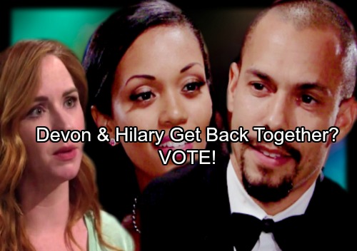 The Young and the Restless Spoilers: Mariah Heartbroken - Will Devon and Hilary Get Back Together? VOTE!