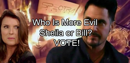 The Bold and the Beautiful Spoilers: Bill Spencer's Unforgivable Crime – Who Is More Evil, Bill or Sheila? VOTE!
