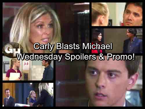 General Hospital Spoilers: Wednesday, September 20 – Carly Blasts Michael – Dante Questions Kiki