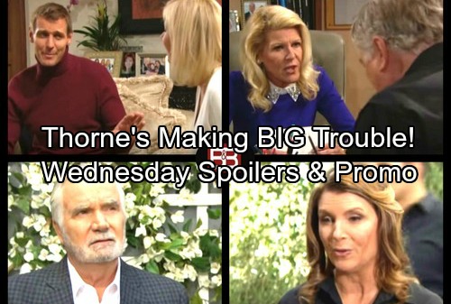 The Bold and the Beautiful Spoilers: Eric Faces Sheila Surprises – Spooked Charlie Warns Pam – Thorne’s Plan Spells Trouble