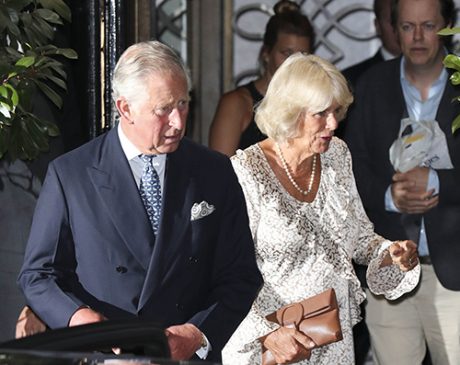 Prince Charles And Camilla Parker Bowles Dine At Scotts Restaurant In London