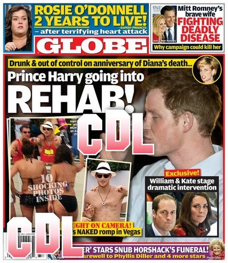 GLOBE: Prince Harry Going Into Rehab – Kate Middleton and Prince William Stage Emergency Intervention