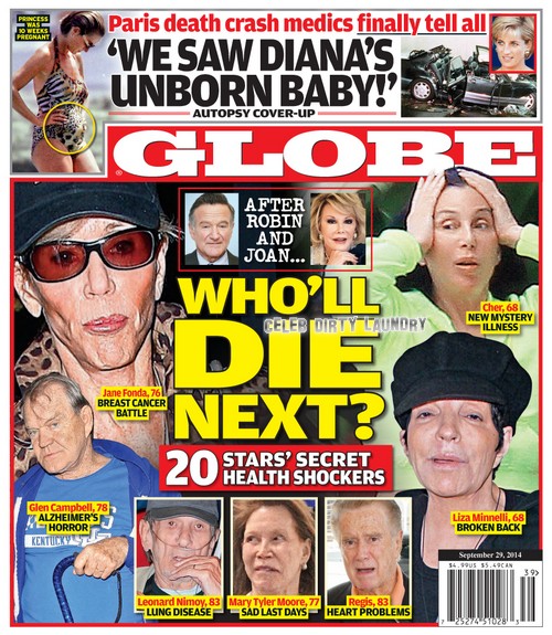 GLOBE: Princess Diana 10 Weeks Pregnant When She Died in Tragic Car Accident - Autopsy Cover-Up (PHOTO)