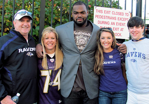 Sandra Bullock Supports Michael Oher At The Super Bowl: A 'Blind Side' Reunion