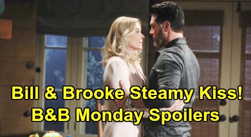The Bold and the Beautiful Spoilers: Monday, March 9 - Brooke & Bill’s Steamy Kiss - Hope Blasts Steffy For Helping Thomas
