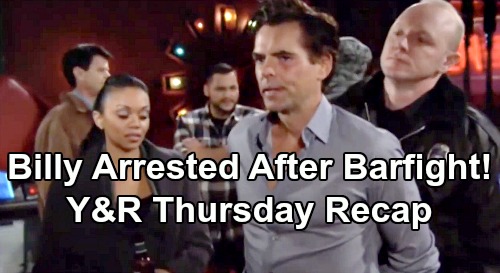 The Young and the Restless Spoilers: Thursday, January 30 Recap – Billy Arrested After Barfight, Amanda Bails Him Out – Phyllis Kisses Chance