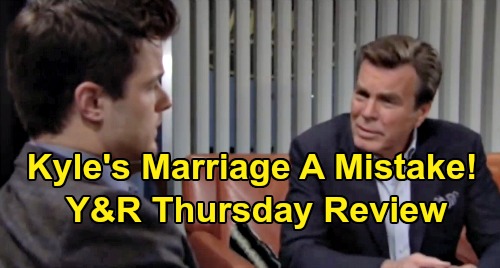 The Young and the Restless Spoilers: Thursday, January 30 Review - Kyle Fears Lola Marriage Big Mistake - Billy's Bar Brawl Beating, Arrest