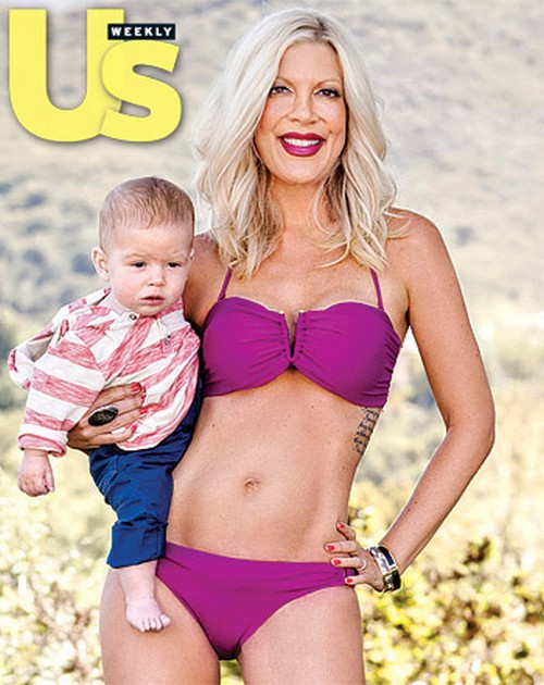 Tori Spelling Flaunts Post-Baby Bikini Body (Photo)