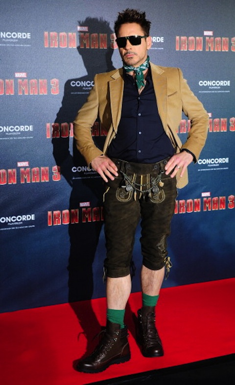 Robert Downey Jr. at Bavarian Premiere of Iron Man 3—Blending In or Offensive?