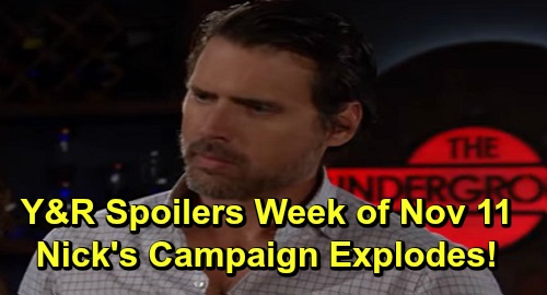 The Young and the Restless Spoilers: Week of November 11-15 – Nick’s Campaign Explodes – Victor’s Surprise for Adam – Paul Investigates