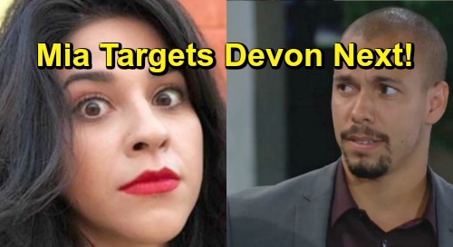 The Young and the Restless Spoilers: Devon Is Mia’s Next Target – Hot Billionaire Falls for Schemer?
