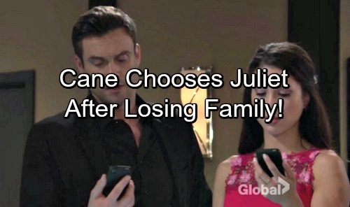 The Young and the Restless Spoilers: Cane Chooses Available Juliet If He Looses Family Over Pregnancy