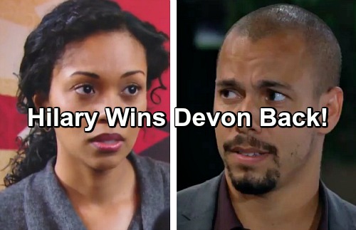 The Young and the Restless Spoilers: Hilary's Honesty Wins Back Devon – Hevon Pulled Back From Abyss