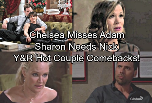 The Young and the Restless Spoilers: Nick Pulled Toward Sharon, Chelsea Longs for Adam Newman – Y&R Hot Couple Comebacks