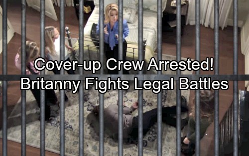 The Young and the Restless Spoilers: Cover-up Crew Arrested – Brittany Back for Legal Battles, Mac Caught in J.T. Death Drama