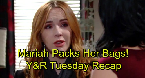 The Young and the Restless Spoilers: Tuesday, November 13 Recap – Mariah Packs Her Bags – Sharon Faces Mia’s Fierce Threat