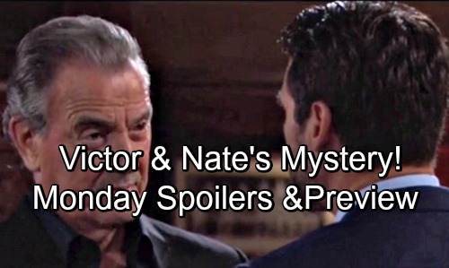 The Young and the Restless Spoilers: Monday, August 6 – Nate and Victor’s Mystery – Sharon Resists Nikki – Summer Gets Bold