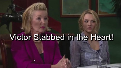 The Young and the Restless (Y&R) Spoilers: Victor Stabbed in The Heart - Victoria Named New CEO